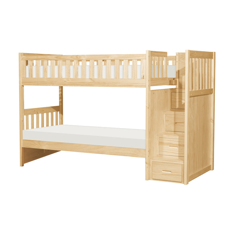 Bartly Pine Twin/Twin Step Bunk Bed