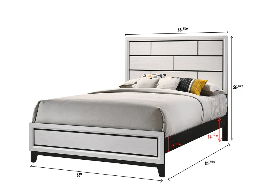 B4620 Akerson Gray Panel Bed