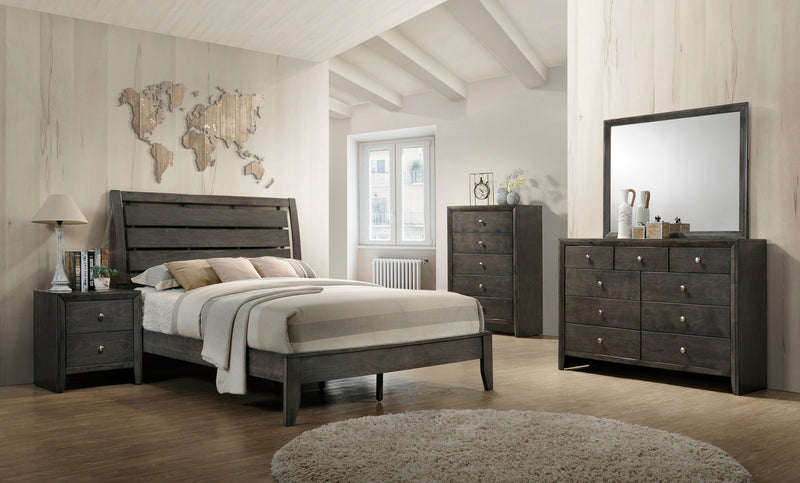 Evan Gray Panel Bedroom Set