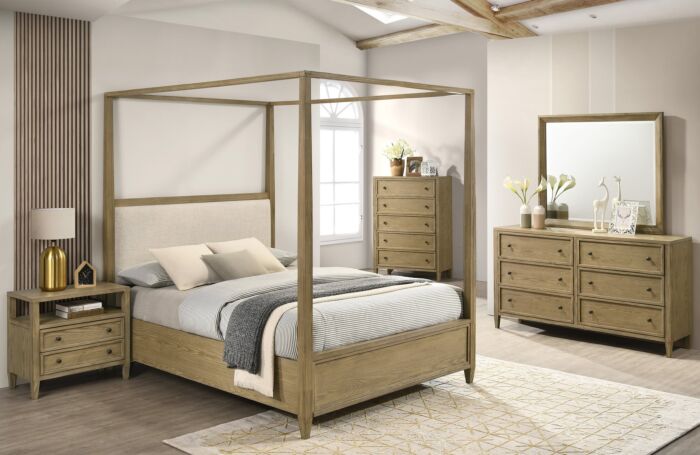 Sienna Queen Canopy Bedroom Set - 6 Pc.