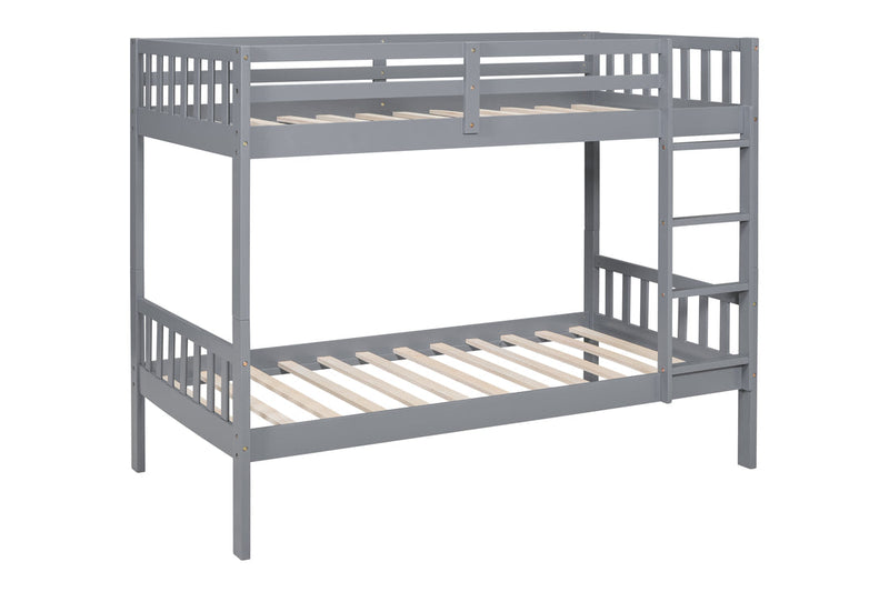 BB13 Twin/Twin Bunk Bed Grey