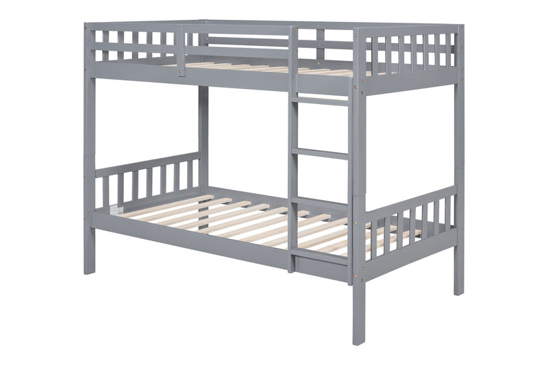 BB13 Twin/Twin Bunk Bed Grey