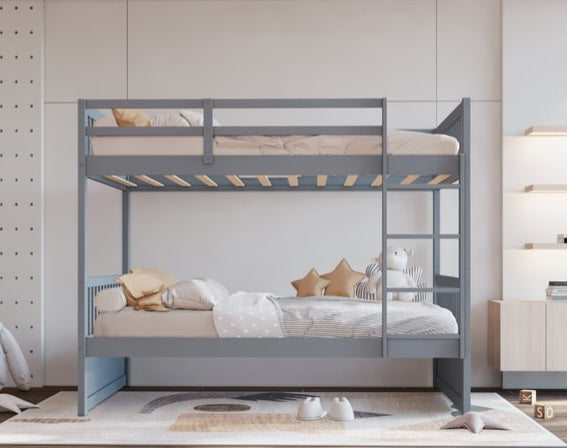 BB13 Twin/Twin Bunk Bed Grey