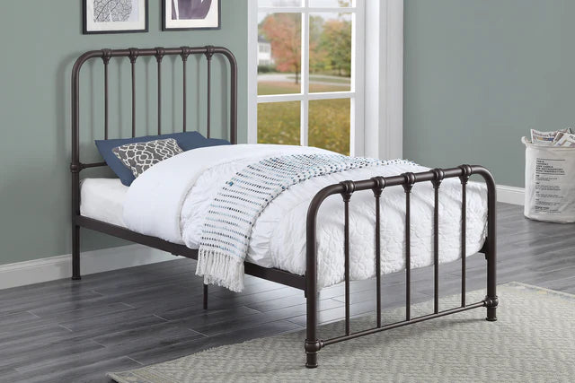 Bethany Dark Bronze Twin Metal Platform Bed