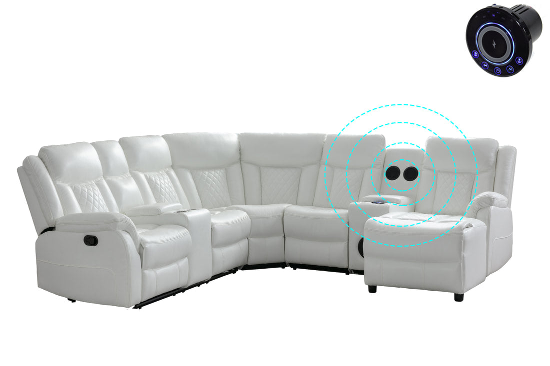 Champion White Reclining Sectional **NEW ARRIVAL**