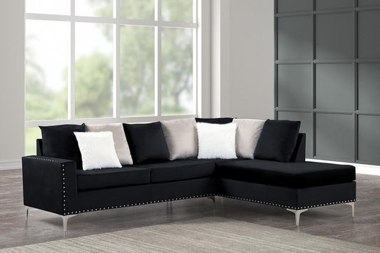 Cindy2 - Black Reversible Sectional (1 LEFT)