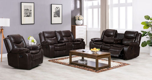 Reno Brown - 2PC or 3PC Reclining Set