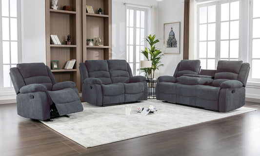 Dynamo2-CHARCOAL 3PC Reclining Set (ETA: 5/1)