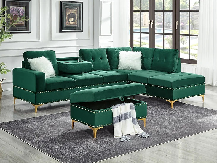 S123 Joy Sectional W Ottoman