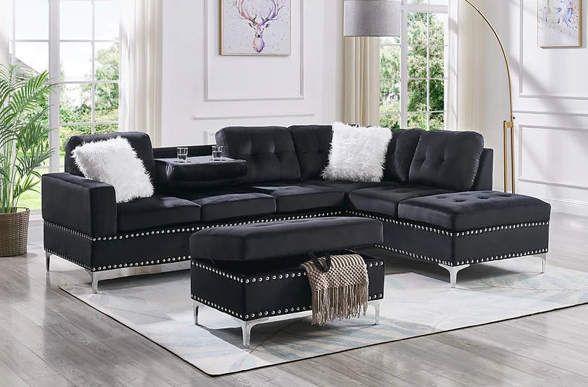 S123 Joy Sectional W Ottoman