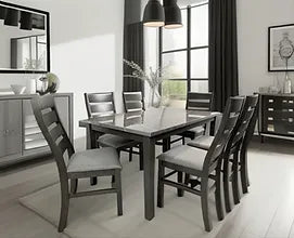 Marley 7 pc Dining Set Grey Top