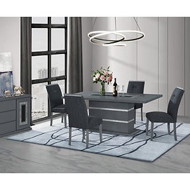 GF201 - Monaco Grey (Table + 6 Chairs)