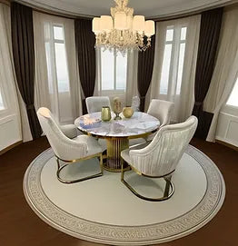 Lux Marble Dining (table + 4 Chairs)