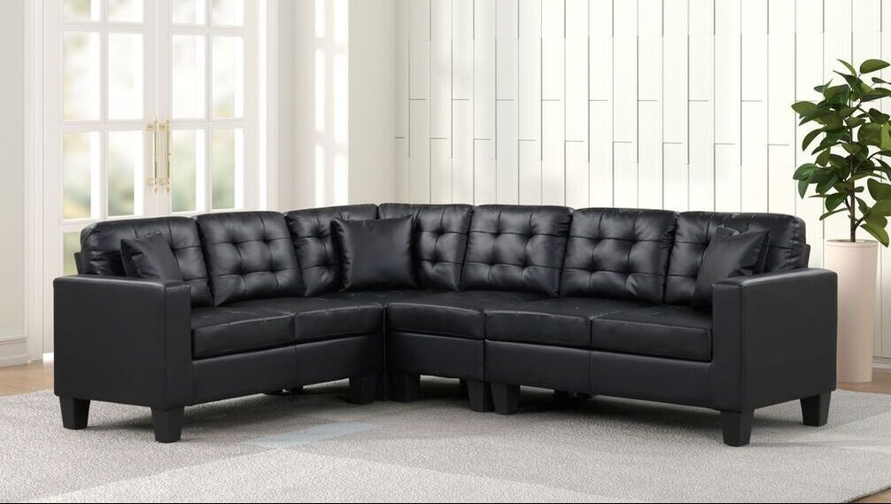 Logan PU Black - Sectional