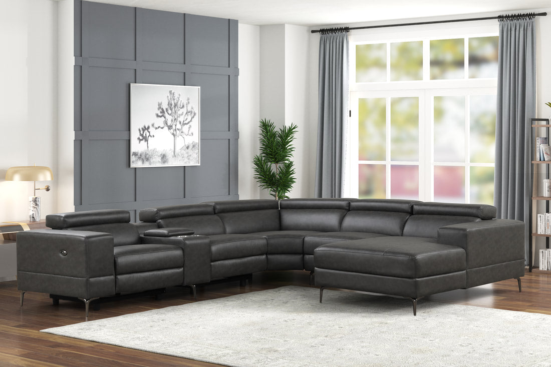 MILANO GRAY- 6PC Power Reclining Sectional **NEW ARRIVAL**