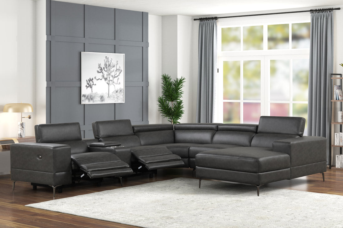 MILANO GRAY- 6PC Power Reclining Sectional **NEW ARRIVAL**