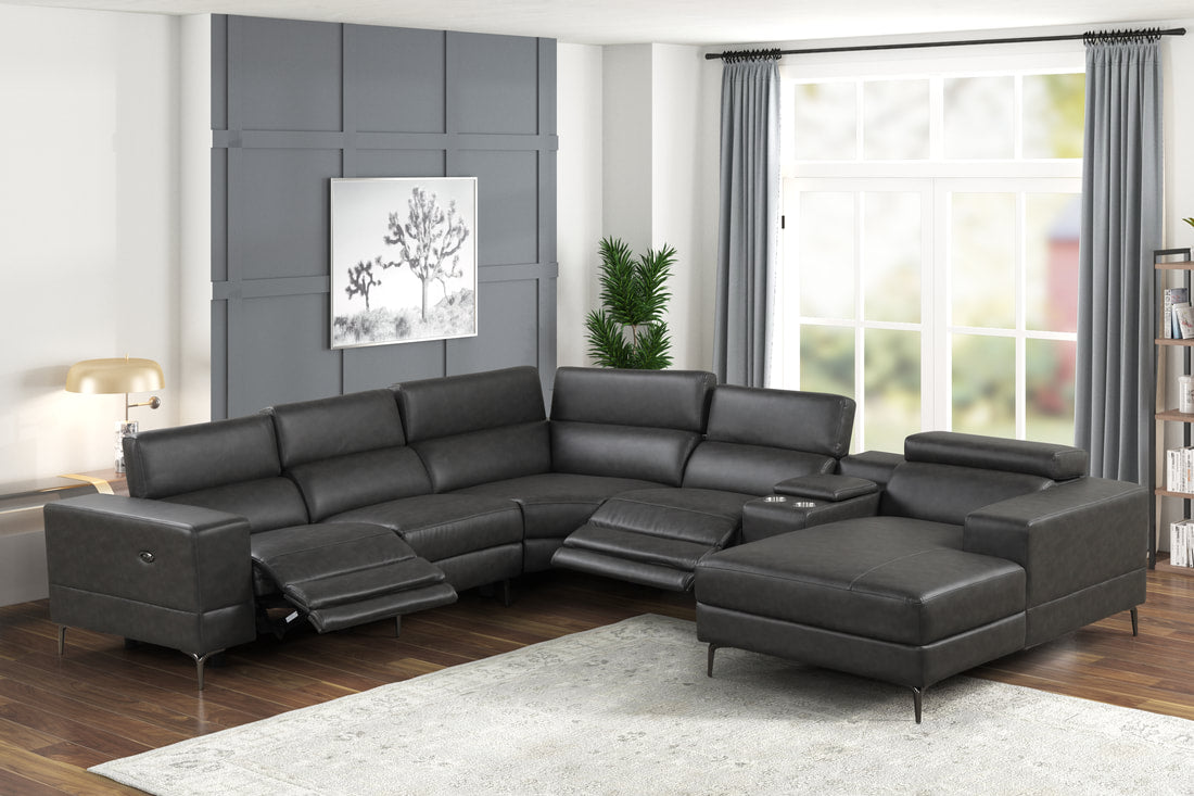 MILANO GRAY- 6PC Power Reclining Sectional **NEW ARRIVAL**