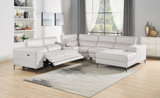 MILANO PEARL - 6PC Power Reclining Sectional **NEW ARRIVAL**