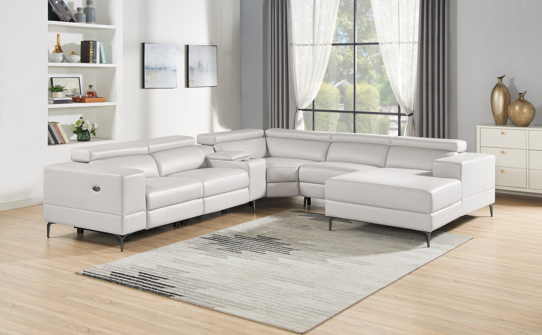 MILANO PEARL - 6PC Power Reclining Sectional **NEW ARRIVAL**