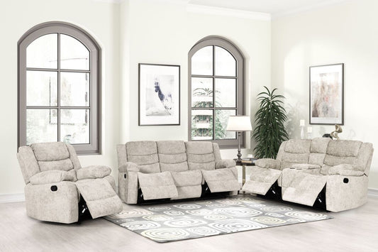 Oliver Beige 3pc Reclining Set