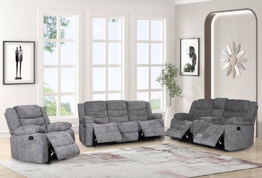 Oliver Charcoal 3pc Reclining Set **NEW ARRIVAL**