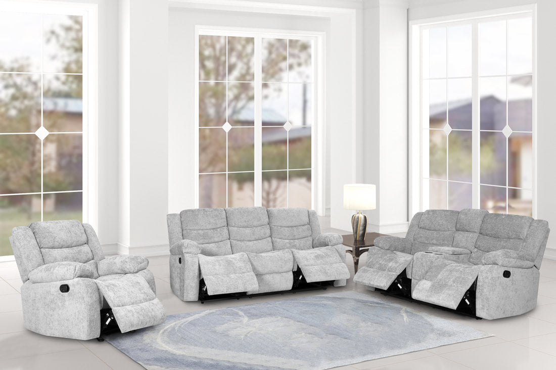 Oliver Silver 3pc Reclining Set **NEW ARRIVAL**