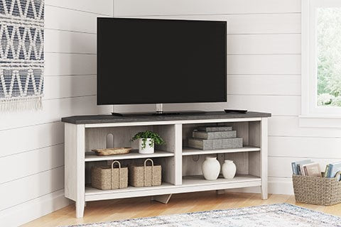 W287-56 Corner TV Stand 58"L *NEW ARRIVAL**