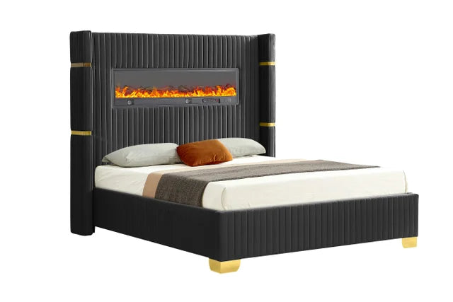 Romance Black Platform Bed Queen ONLY