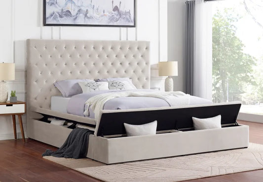 Paris Beige Platform Bed - Queen & King