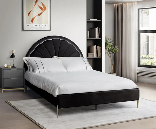 Flora Black Platform Bed Full ONLY (LED LIGHTS) **NEW ARRIVAL**