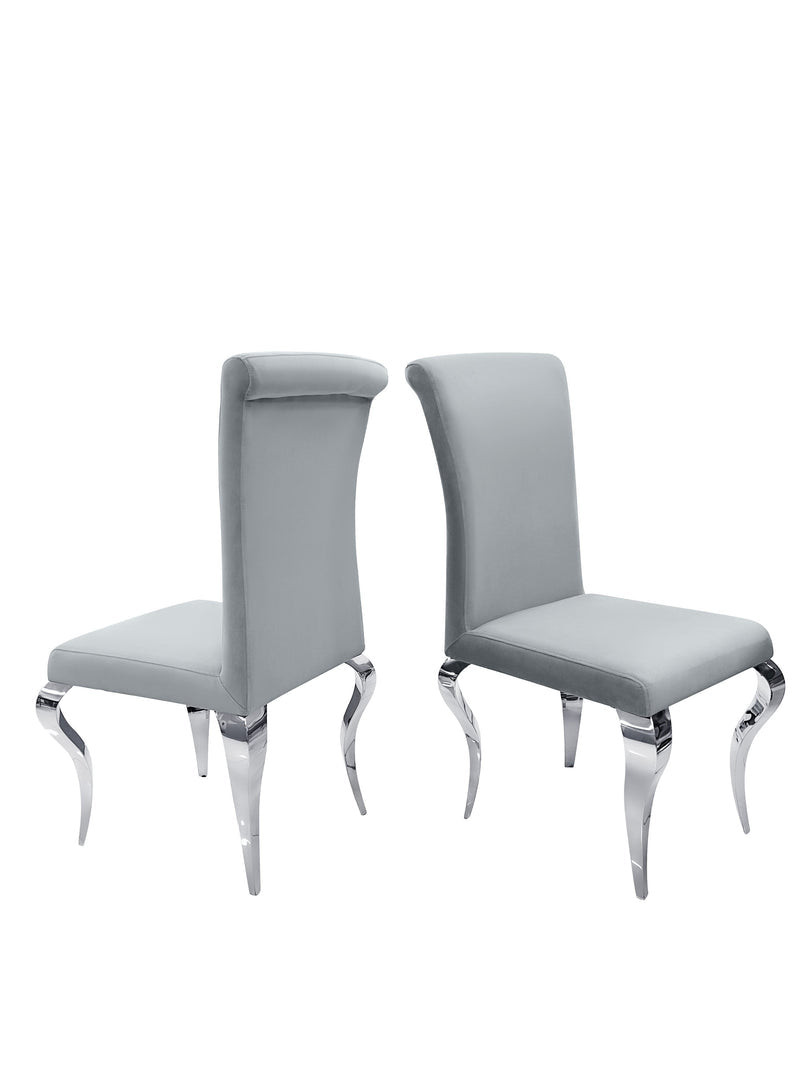 Harmony Collection Gray Dining Table + 6 Chair