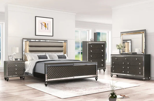 Stars Charcoal - 5PC Bedroom Set Queen, King **NEW ARRIVAL**