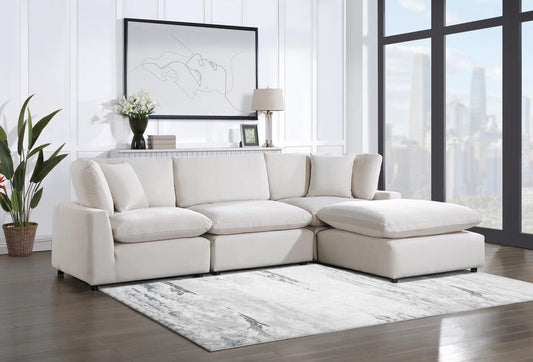 SKY Cream Velvet Modular Sectional