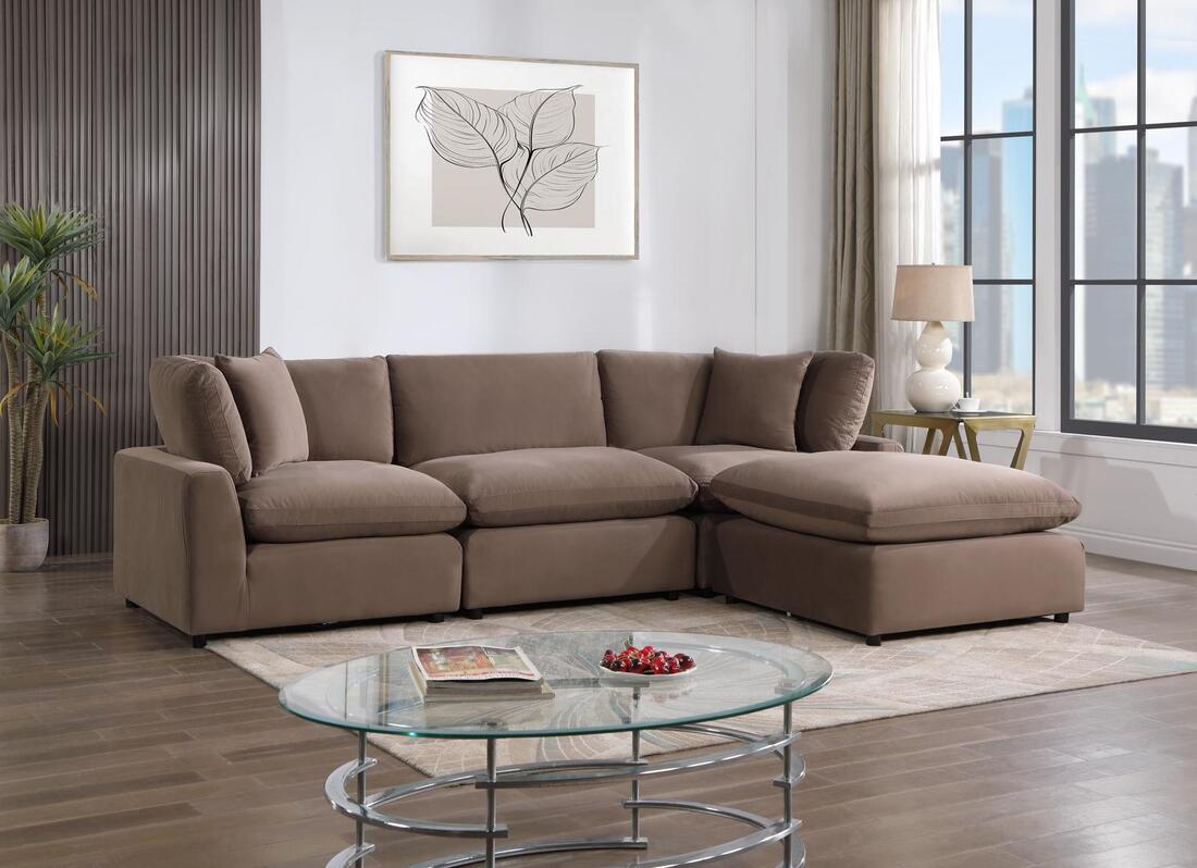 SKY Latte Velvet Modular Sectional