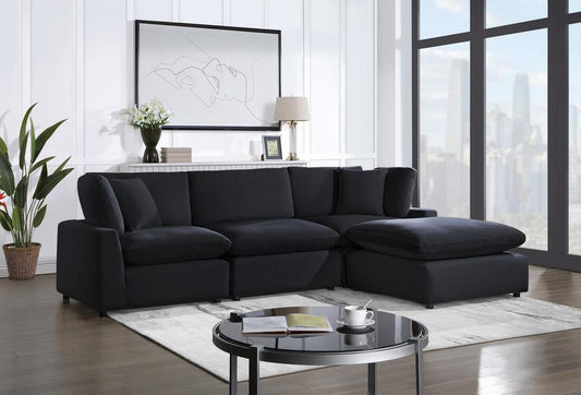 SKY Black Velvet Modular Sectional