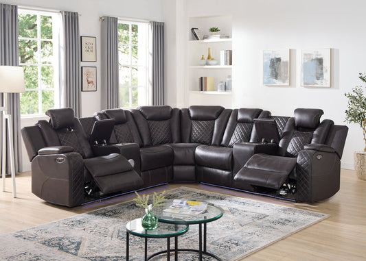 Spaceship Espresso Power Reclining Sectional **NEW ARRIVAL**