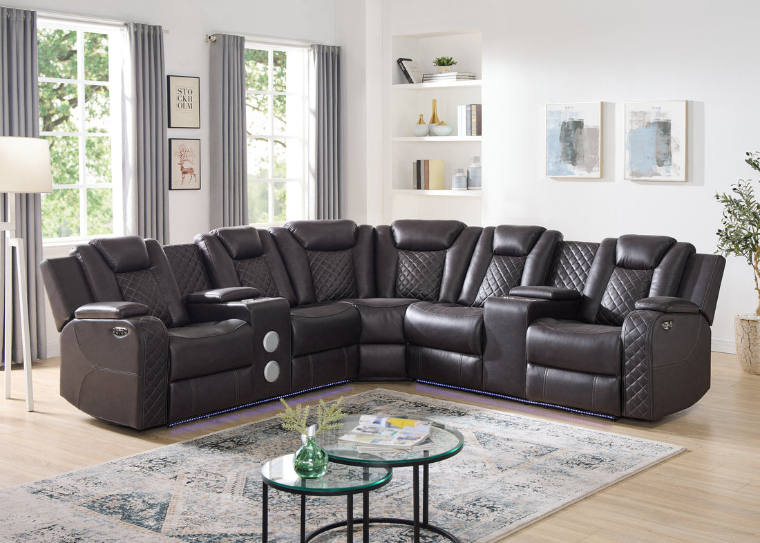 Spaceship Espresso Power Reclining Sectional **NEW ARRIVAL**