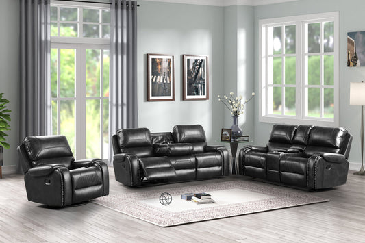 Titan2004-Black OVERSIZED 3pc Reclining Set