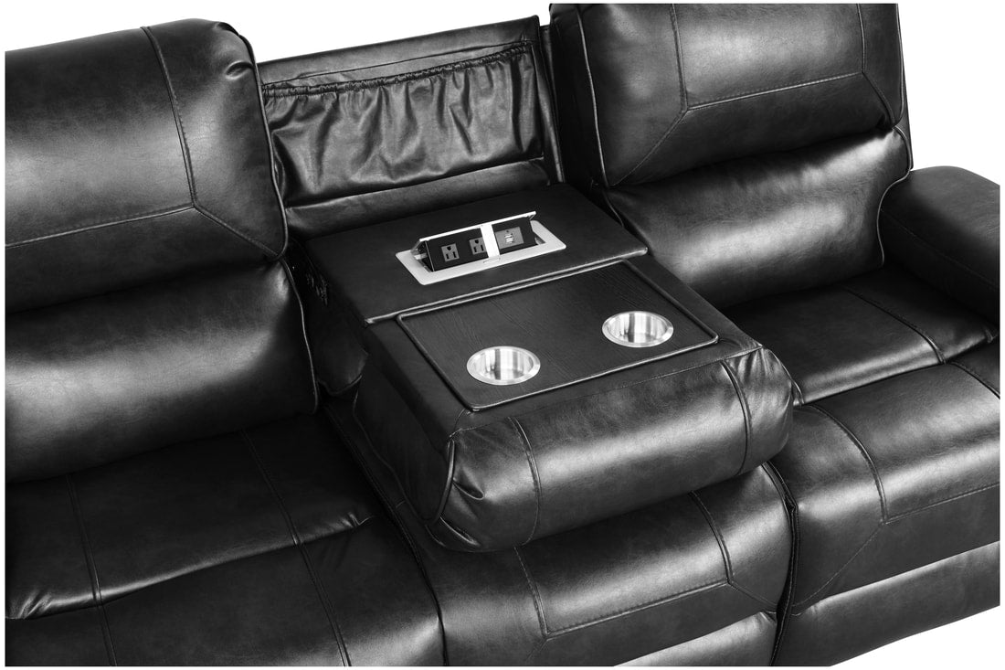 Titan2004-Black OVERSIZED 3pc Reclining Set