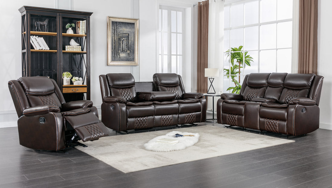 Weston Espresso - 3PC Reclining Living Room Set